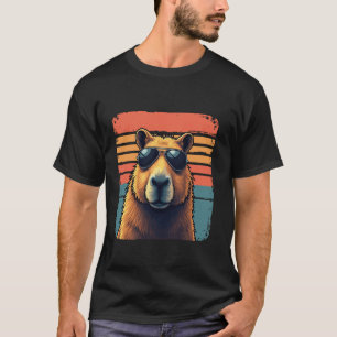 Camiseta Capivara Usando Óculos de Sol Capivara Engraçado G