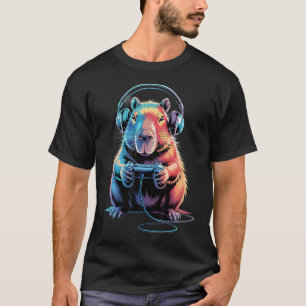 Camiseta Capivara Vídeos Engraçados Jogos Capivara Vintage 