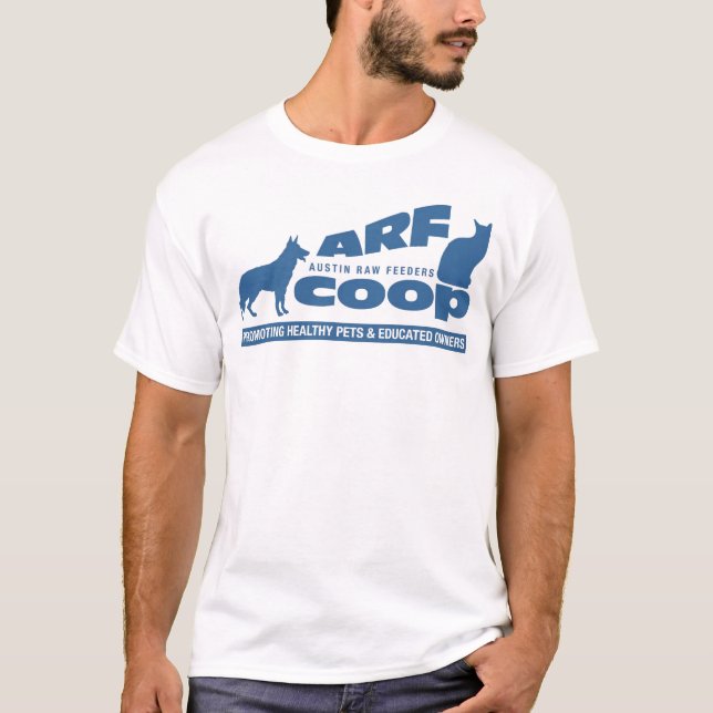 Camiseta Capoeira de ARF: azul no branco (Frente)