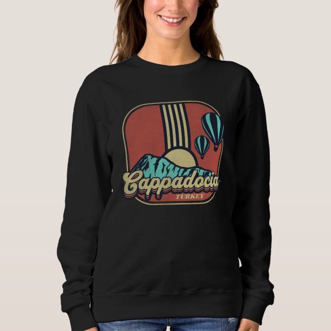 Camiseta Cappadocia Turkey Hot Air Ballooning Retro Vintage (Frente)