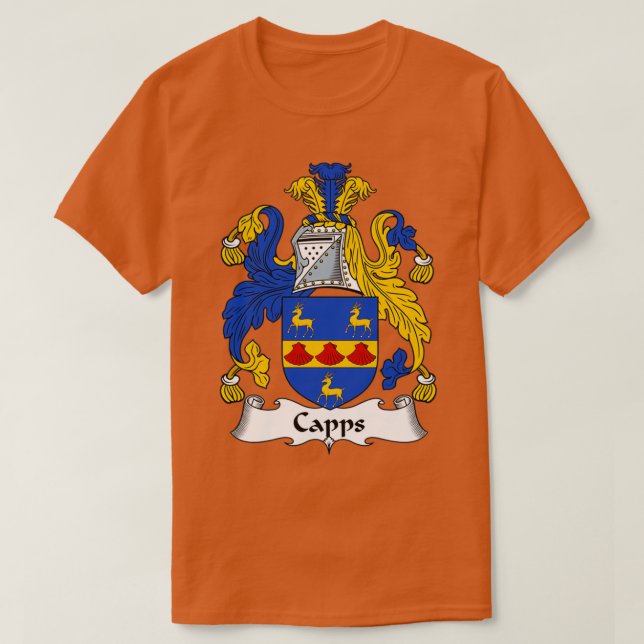Camiseta Capps Coat of Arms Family Crest  (Frente do Design)