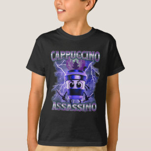 Camiseta Cappuccino Ino Café Amante Do Brainrot Memória Ita