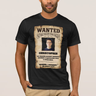 Camiseta Cappuccino Personalizado Polícia de Comida Italian