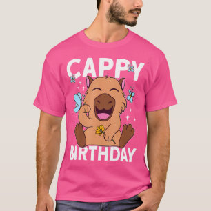 Camiseta Cappy Birthday Bday Capybara 10O Aniversário Capyb