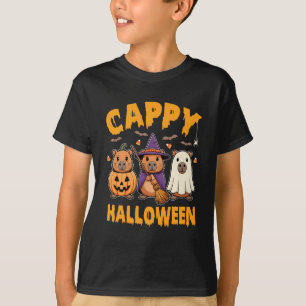 Camiseta Cappy Halloween Capuz Divertido Capivara Fantasma