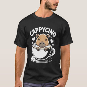 Camiseta Cappycino Capivara na Xícara de Café