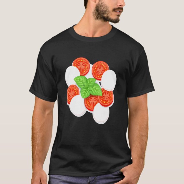 Camiseta Caprese Morzarella I Tomates Hortícolas (Frente)
