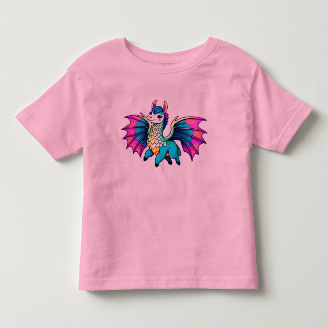 Camiseta capricho fofo do dragão de lama (Frente)