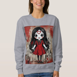 Camiseta Capricho Sombrio – Garota Pálida de Vermelho