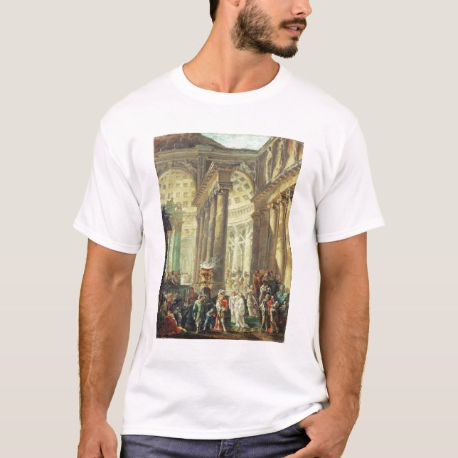 Camiseta Capricho T28517 de um templo romano com Alexander (Frente)