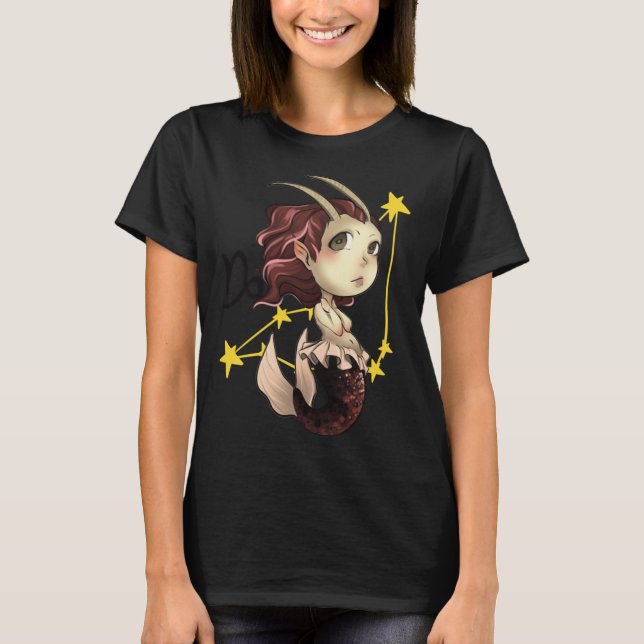 Camiseta Capricorn Chibi Anime Bonitinha (Frente)