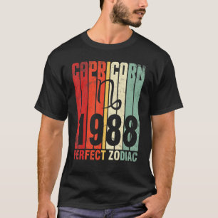 Camiseta Capricórnio 1988 Parabéns Perfeito Zodiac Feliz An