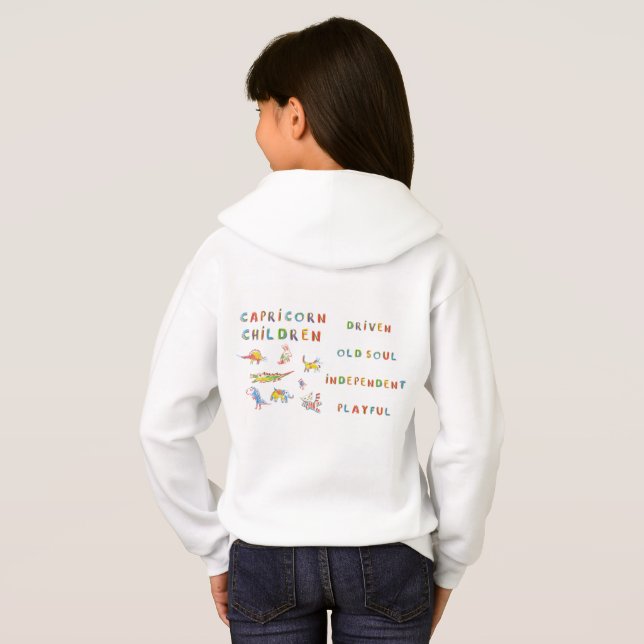 Camiseta Capricórnio Astrologia Infantil (Parte Traseira Completa)