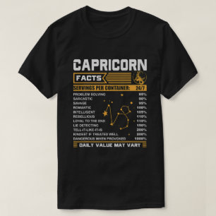 Camiseta Capricórnio Fatos Zodiac Funny Capricorn Aniversár
