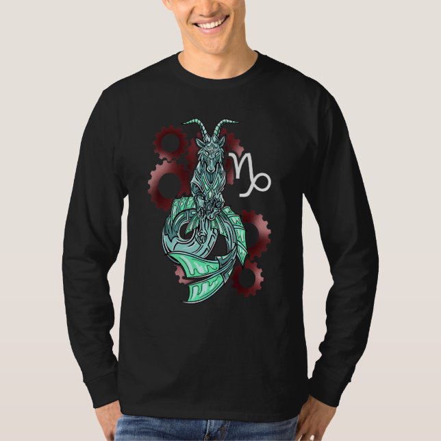 Camiseta Capricórnio Horoscope Inspirou Símbolo Capricórnio (Frente)