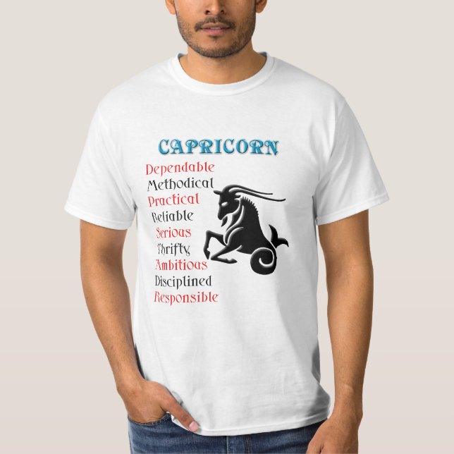 Camiseta Capricórnio Horoscópio Sinal Zodiac (Frente)