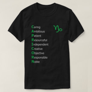 Camiseta Capricórnio Personalidade Astrologia Zodiac Horosc