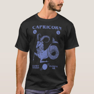 Camiseta Capricórnio Planeta Saturno Elemento Ar 1