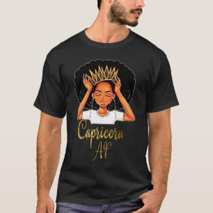 Camiseta Capricórnio Queen AF Zodiac Floral Aniversário