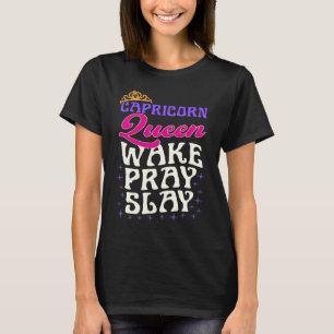 Camiseta Capricórnio Rainha Acordar Reze Eslay Christian Ca