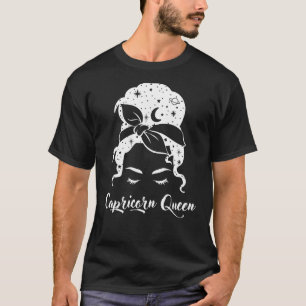 Camiseta Capricórnio rainha Sinal Horoscópio Aniversário