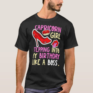 Camiseta Capricórnio Rapariga Horóscopo Sobe Passando Anive