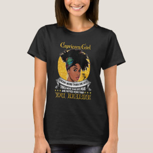 Camiseta Capricórnio Raparigas Black Queen Funny Zodiac Sin