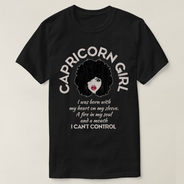 Camiseta Capricórnio Savage AF Roupa Funny Zodiac Gift Pull (Frente do Design)