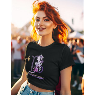 Camiseta Capricórnio - Sinal de Astrologia Colorida Mulhere