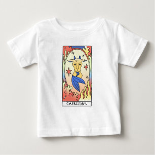 Camiseta Capricórnio - Sinal Zodiac - Abstrato Art Vintage