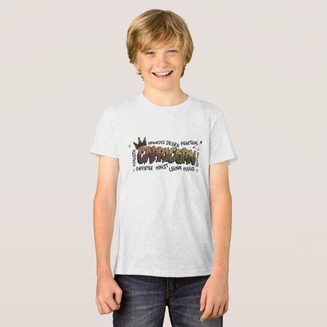Camiseta Capricórnio Zodíaco Grafite  (Frente Completa)