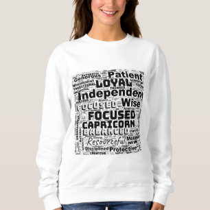 Camiseta Capricórnio Zodíaco Inspiração em Nuvem de Palavra