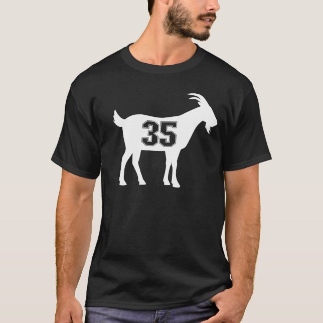 Camiseta Caprino 35 G.O.A.T. Número Trinta e Cinco Caprinos (Frente)