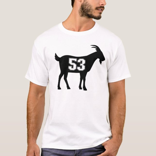 Camiseta Caprino 53 G.O.A.T. Número 53 Caprinos (Frente)