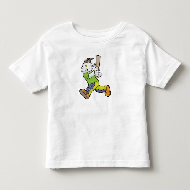 Camiseta Caprino como Batsman com morcego de críquete (Frente)