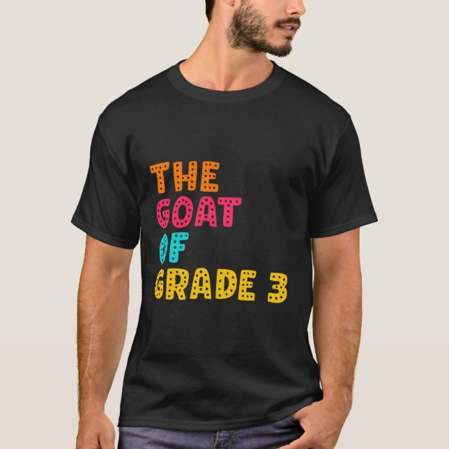 Camiseta Caprino Do Grau Três De Volta À Escola 3Rd Grau S (Frente)