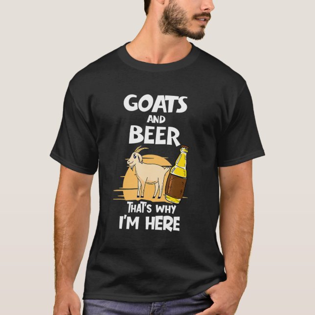 Camiseta Caprino e Cerveja É Por Isso Que Estou Aqui O Farm (Frente)