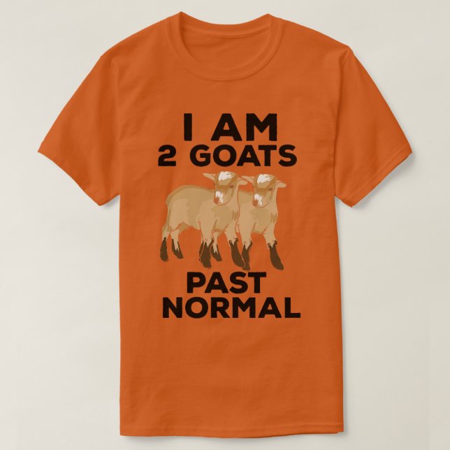 Camiseta Caprinos I Am 2 Caprinos No Passado Normal (Frente do Design)