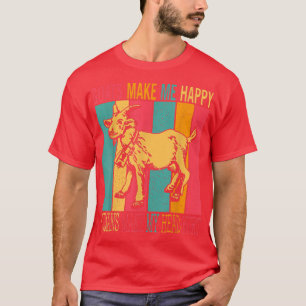 Camiseta Caprinos Retro Vintage Fazem Humanos Felizes Fazer