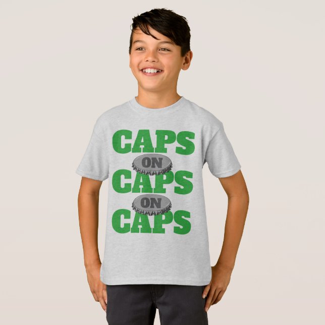 Camiseta Caps on Caps on Caps Video Gaming (Frente Completa)