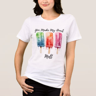 Camiseta Cápsula de Aquarela Branca de Verão