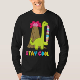 Camiseta Cápsula de Verão Permaneça Legal Sorvete Retroativ