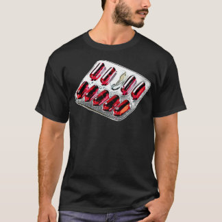 Camiseta Cápsulas vermelhas