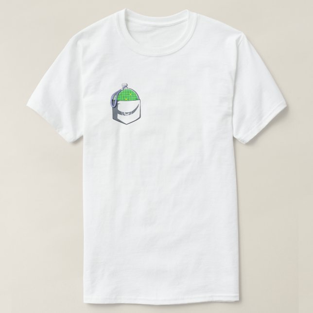 Camiseta Capsule Corp Radar Pocket Art (Frente do Design)