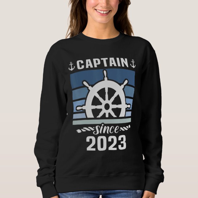 Camiseta Captain 2023 Boat Driving Licence Motorboat Sailin (Frente)