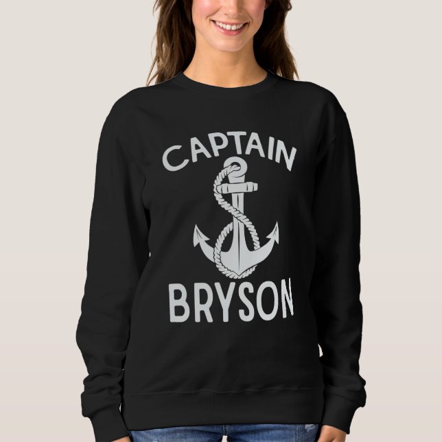 Camiseta Captain Bryson Anchor Boat Boating Ship Yacht (Frente)
