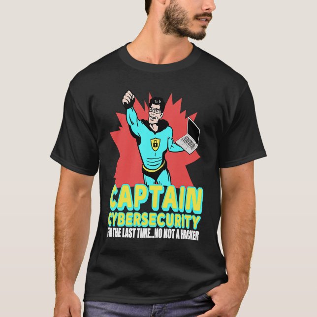 Camiseta Captain Cybersecurity Cybersecurity Security Hacke (Frente)