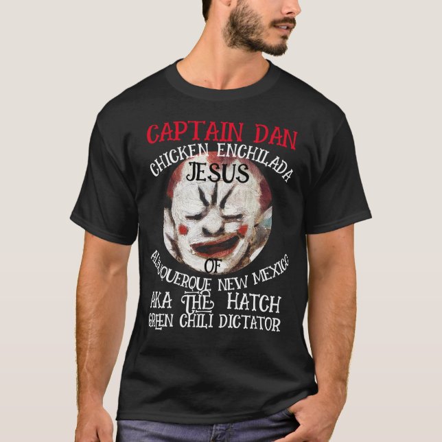 CAMISETA CAPTAIN DAN CHICKEN ENCHILADA JESUS ALBUQUERQUE NM (Frente)