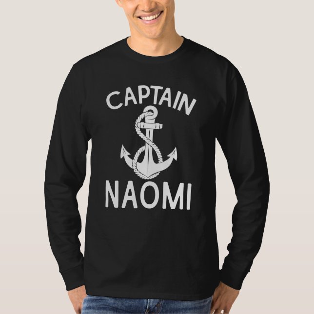 Camiseta Captain Naomi Boat Boating Ship Yacht Sailing (Frente)