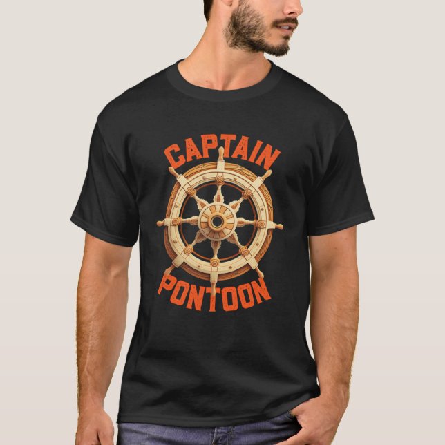 Camiseta Captain Of Pontoon Boat  Boating Lake (Frente)